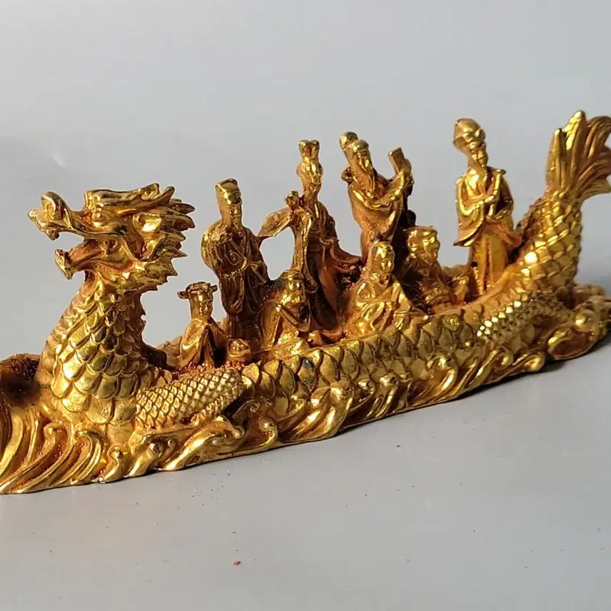 [BUNJANG] Gilt Bronze Dragon Boat Sculpture Ornament / 금동 용선 조각상 장식품