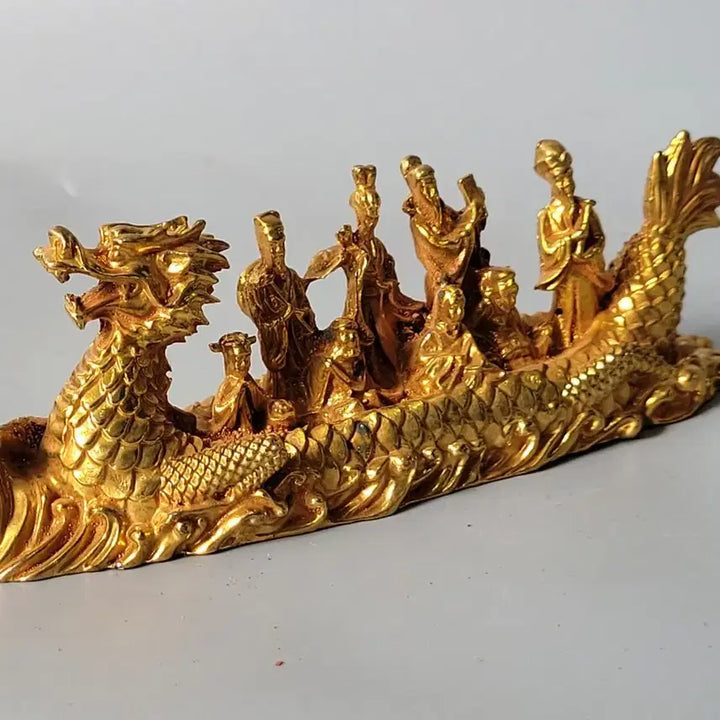 [BUNJANG] Gilt Bronze Dragon Boat Sculpture Ornament / 금동 용선 조각상 장식품