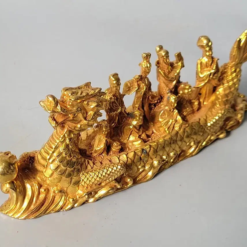 [BUNJANG] Gilt Bronze Dragon Boat Sculpture Ornament / 금동 용선 조각상 장식품