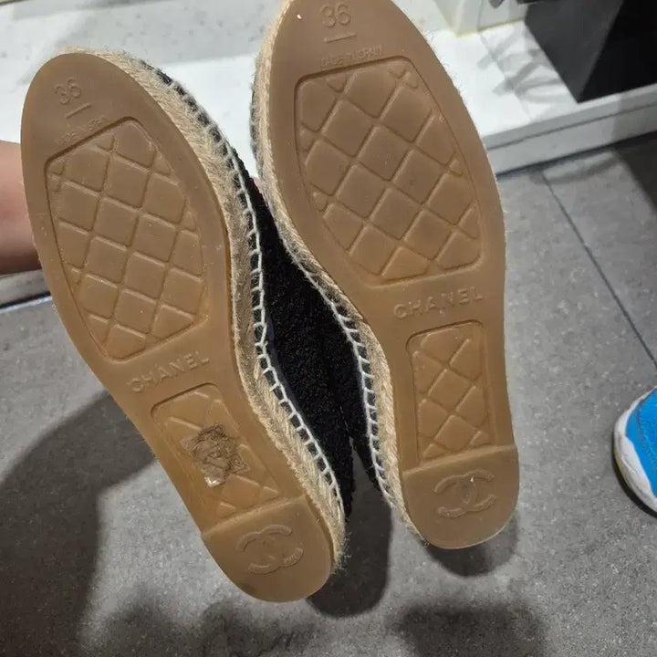 [BUNJANG] Chanel Black Espadrille Slip-On / 샤넬 블랙 에스파듀 슬립온