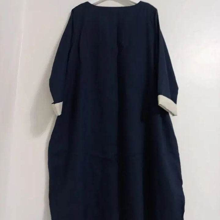 [BUNJANG] Shin Young Hee Linen Long Dress Navy / 신영희 린넨롱원피스 네이비