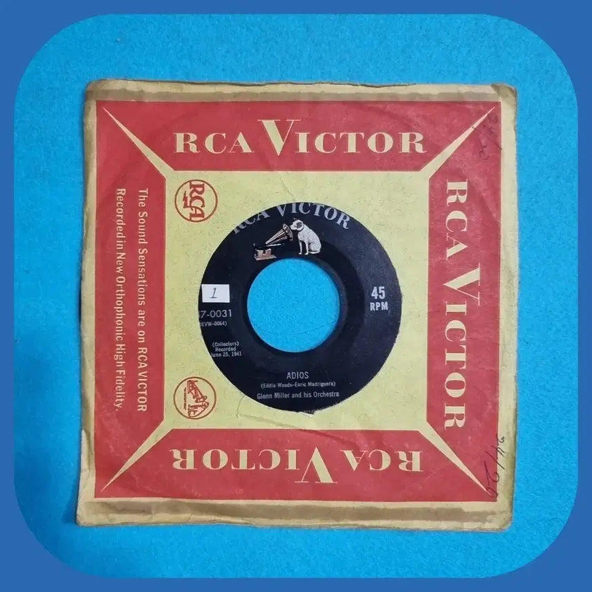 [BUNJANG] RCA Victor Glenn Miller Adios 45RPM 7-Inch LP / RCA 빅터 Glenn Miller Adios 45RPM 7인치 LP