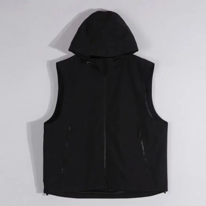 [BUNJANG] Hooded Vest Jumper Black XL (105-110) / 후드 베스트 점퍼 블랙 XL (105-110) 사이즈 판매합니다.[새상품