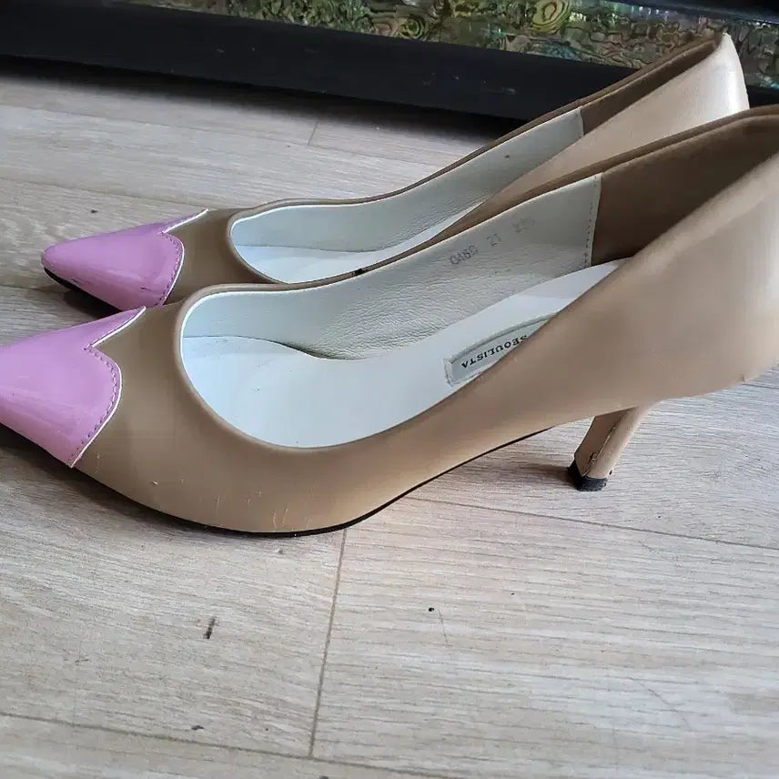 [BUNJANG] CHOK Pink Heart Pumps 235 / CHOK 쵸크 하트 핑크 펌프스힐 235