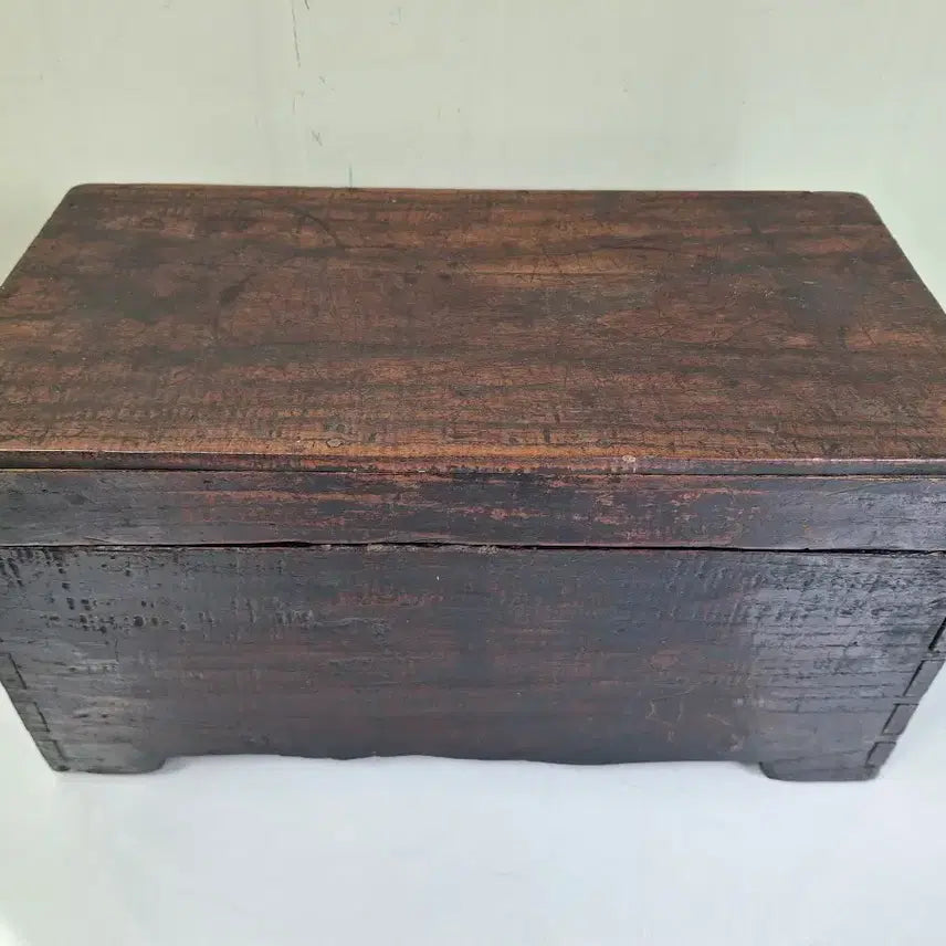 [BUNJANG] Antique Wooden Inkstone Box for Calligraphy / 근대사 수집 자료 옛날 민속품 나무 붓글씨 서예 벼루함