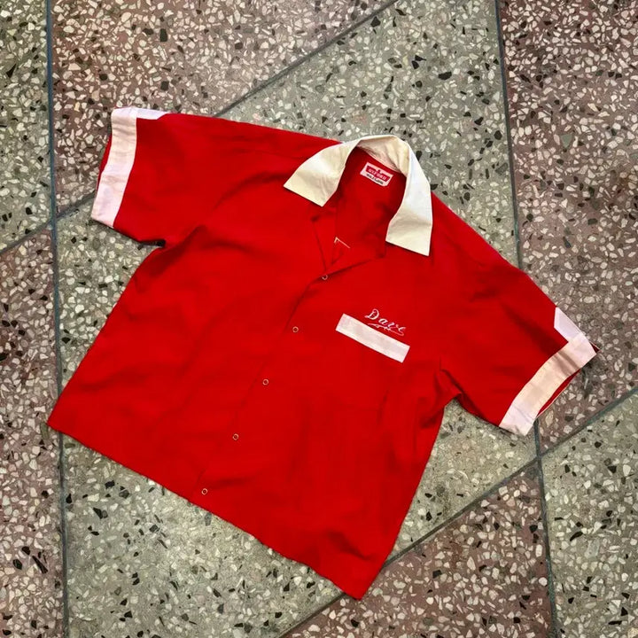 [BUNJANG] Falstaff Okinawa Naha Bowling Shirt (L) / 50s Falstaff Okinawa Naha 볼링셔츠 (L)