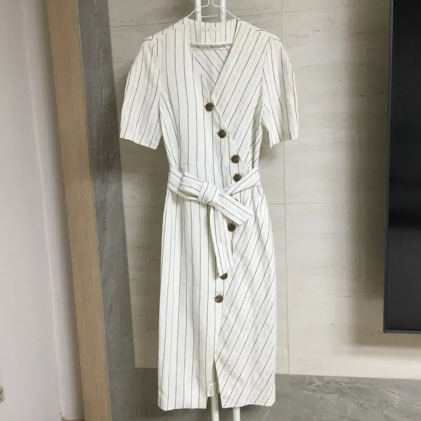[BUNJANG] Maje Linen Button Long Dress Size 55 / Maje 마쥬 린넨 버튼 롱 원피스 55