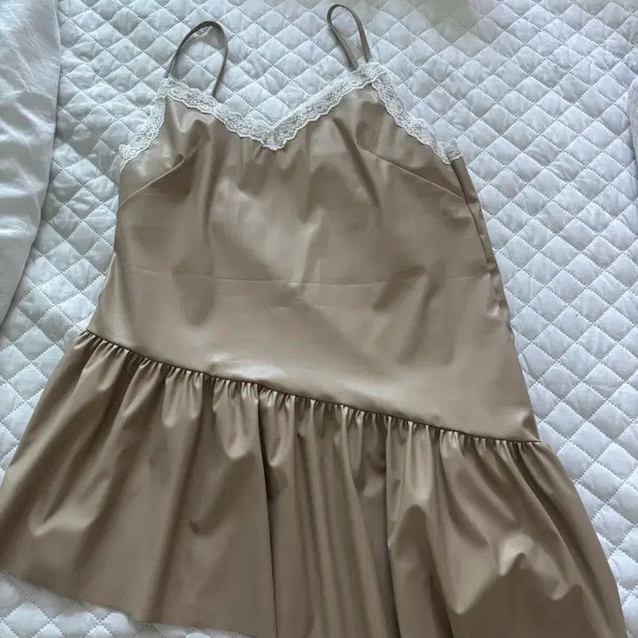 [BUNJANG] Lace Leather Bustier Top / 레이스 가죽 뷔스티에