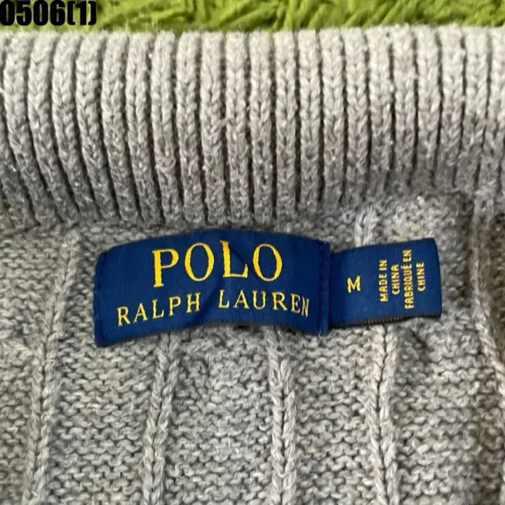 [BUNJANG] Polo Ralph Lauren Cable Knit Pullover Sweater Grey / 폴로 랄프로렌 케이블 니트 풀오버 그레이