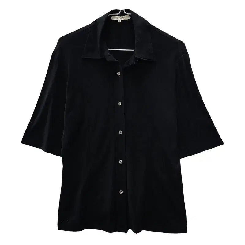 [BUNJANG] Vintage Geek-Chic Slim Black Shirt 42 Made in Japan / 빈티지 긱시크 슬림 블랙 셔츠 42 MADE IN JAPAN