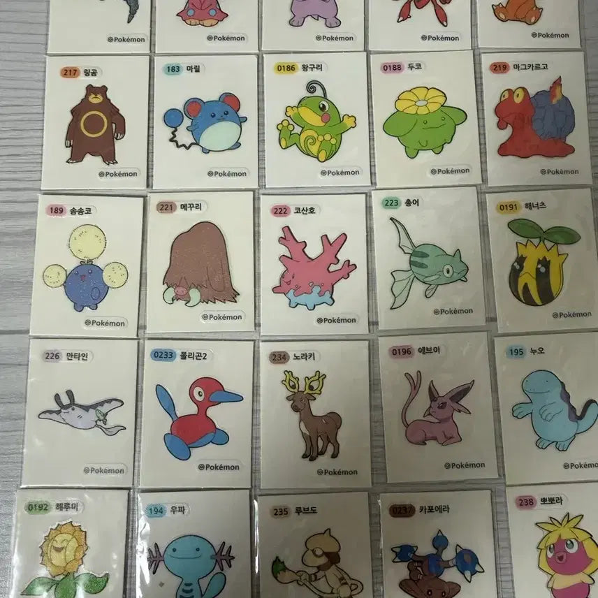 [BUNJANG] Pokemon Sticker Collection (82 pcs) / 포켓몬 띠부씰 82개