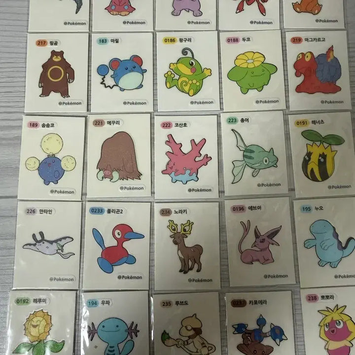 [BUNJANG] Pokemon Sticker Collection (82 pcs) / 포켓몬 띠부씰 82개