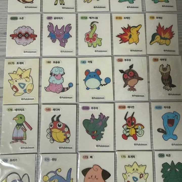 [BUNJANG] Pokemon Sticker Collection (82 pcs) / 포켓몬 띠부씰 82개