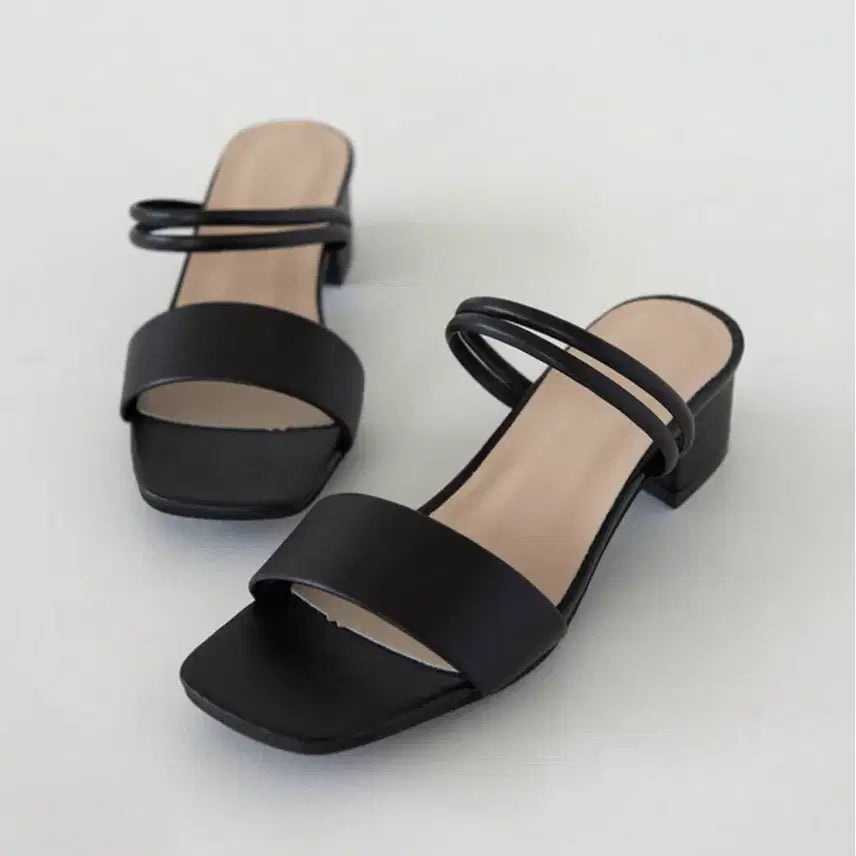 [BUNJANG] Chakhan Gudu Strap Two-Way Sandals Heels 4cm / 착한구두 스트랩 투웨이 샌들 힐 4cm 250