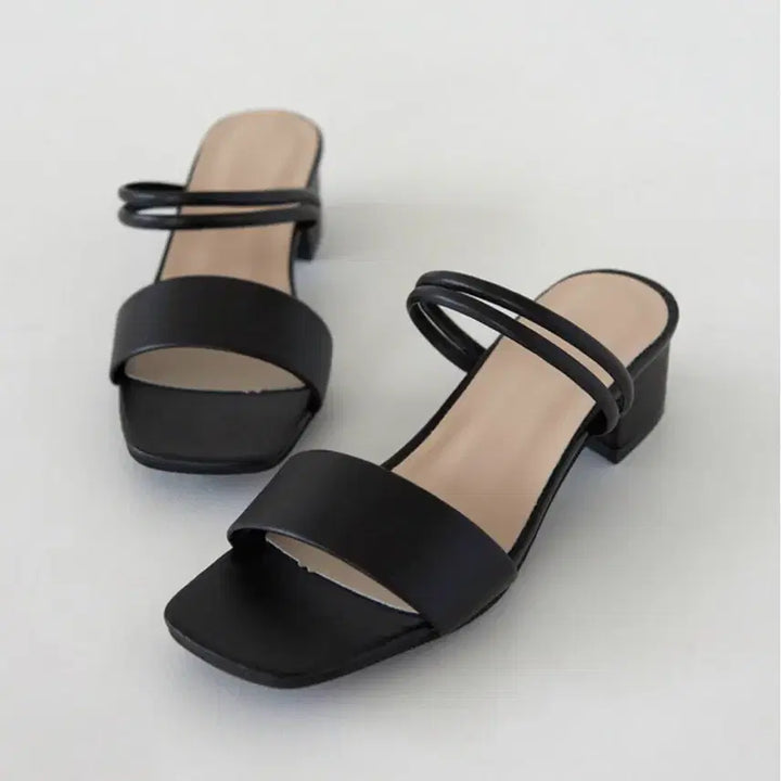 [BUNJANG] Chakhan Gudu Strap Two-Way Sandals Heels 4cm / 착한구두 스트랩 투웨이 샌들 힐 4cm 250
