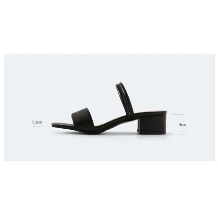[BUNJANG] Chakhan Gudu Strap Two-Way Sandals Heels 4cm / 착한구두 스트랩 투웨이 샌들 힐 4cm 250