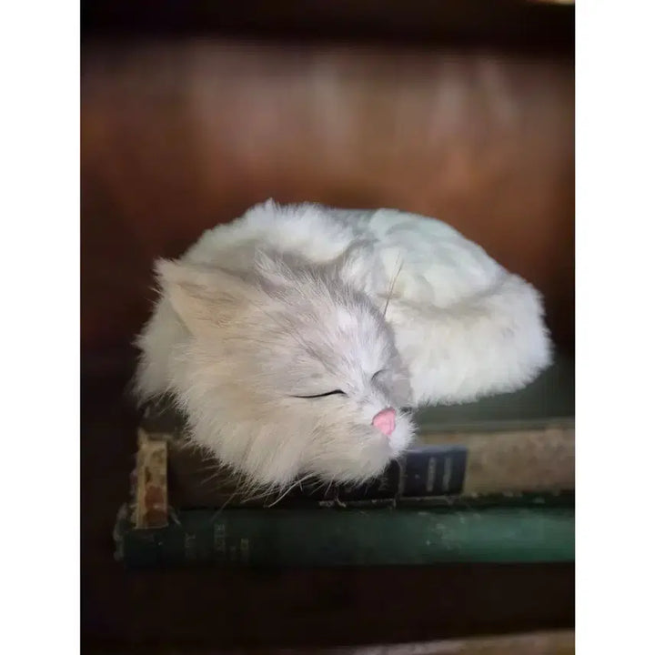 [BUNJANG] Vintage White Cat Plush / 빈티지 하얀 고양이 인형