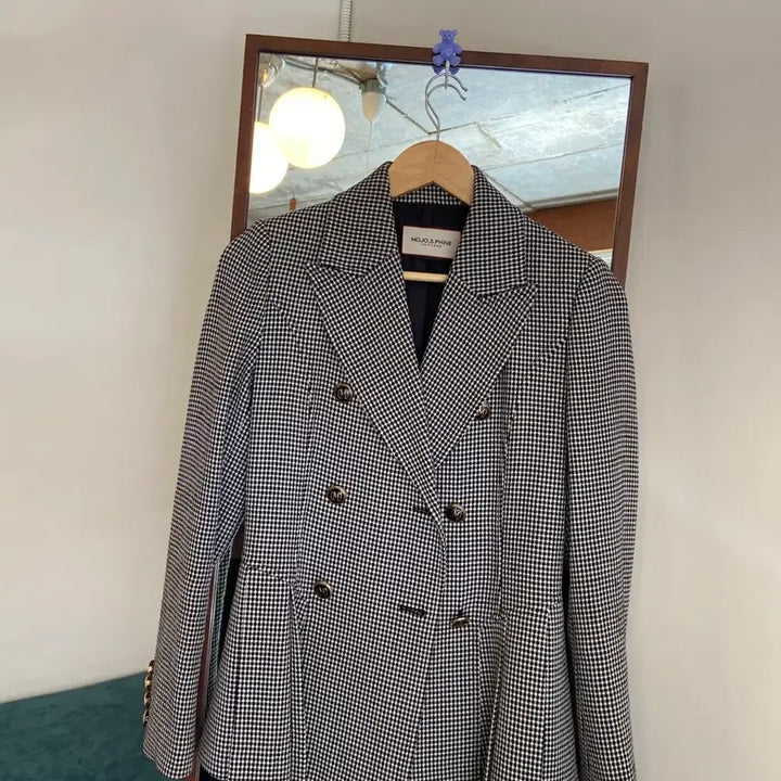 [BUNJANG] MOJO.S.PHINE Check Double Button Blazer / MOJO.S.PHINE 체크 더블 버튼 자켓