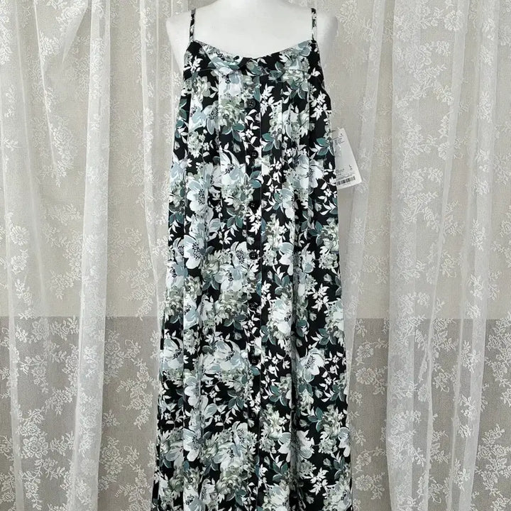 [BUNJANG] KUOSE Flower Bustier Dress - Black / L) 새상품 쿠오세 KUOSE 플라워 뷔스티에 원피스 블랙