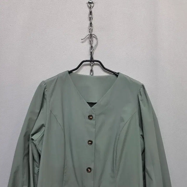 [BUNJANG] Mint Long Shirt Dress / 민트색 롱 셔츠 원피스
