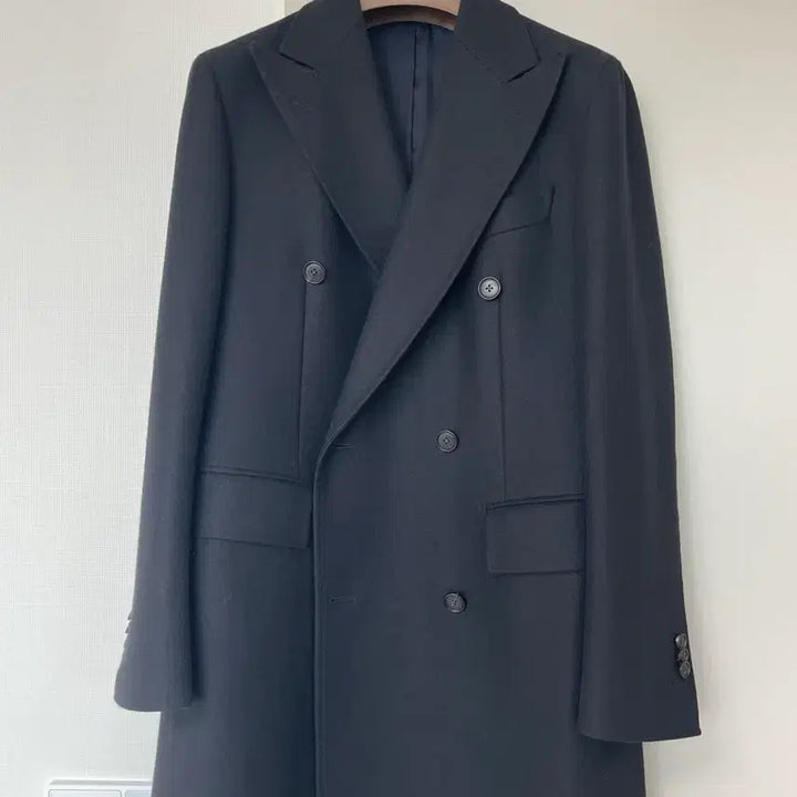 [BUNJANG] SUIT SUPPLY Wool Cashmere Black Double-Breasted Coat / 수트 서플라이(SUIT SUPPLY) 울캐시미어 블랙 더블브레스티드 코트