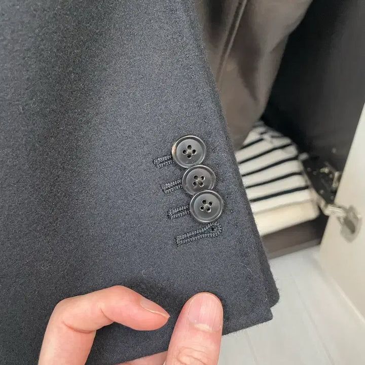 [BUNJANG] SUIT SUPPLY Wool Cashmere Black Double-Breasted Coat / 수트 서플라이(SUIT SUPPLY) 울캐시미어 블랙 더블브레스티드 코트