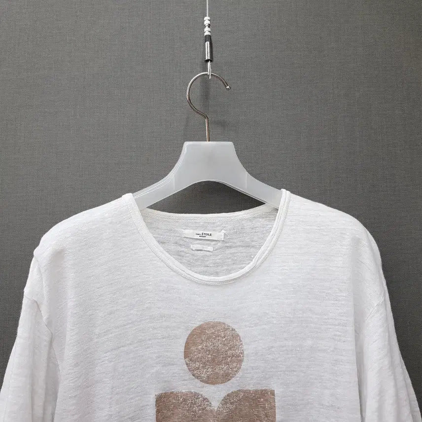 [BUNJANG] Isabel Marant Logo Linen Short Sleeve T-Shirt Size S / 이자벨마랑 로고 린넨 반팔 티셔츠 S사이즈
