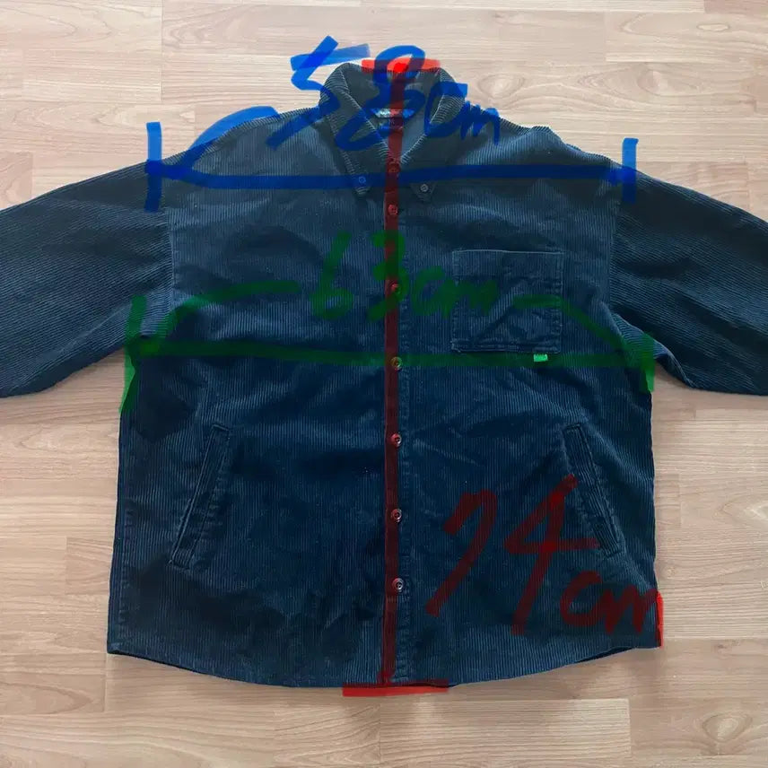 [BUNJANG] WVProject Pretzel Corduroy Shirt Navy M / WVPROJECT 프레첼 코듀로이 셔츠 네이비 M 공용 더블유브이프로젝트