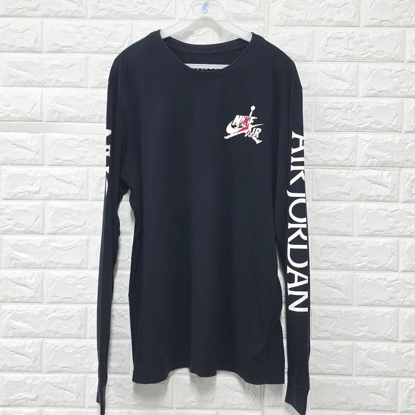 [BUNJANG] Nike Jordan Black Round T-Shirt / L 나이키 조던 블랙 라운드 티 D104