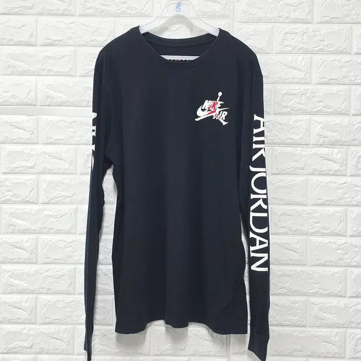 [BUNJANG] Nike Jordan Black Round T-Shirt / L 나이키 조던 블랙 라운드 티 D104