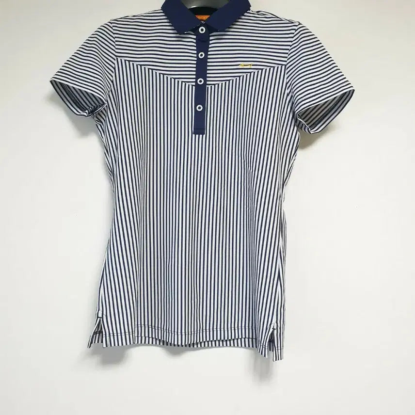 [BUNJANG] Louis Castel Striped Short Sleeve Polo Shirt / 루이까스텔 스트라이프 반팔 카라 티셔츠