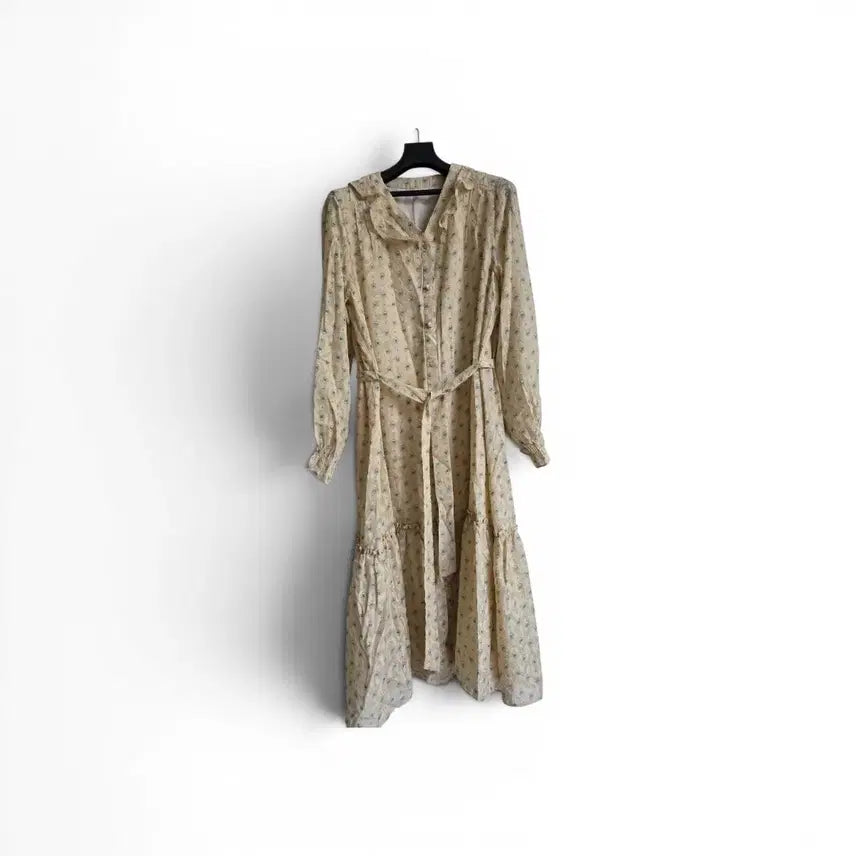 [BUNJANG] Rang &amp; Lou 3D Chiffon Pattern Long Dress Yellow / 랑앤루 입체 쉬폰 패턴 롱 원피스 옐로우 66