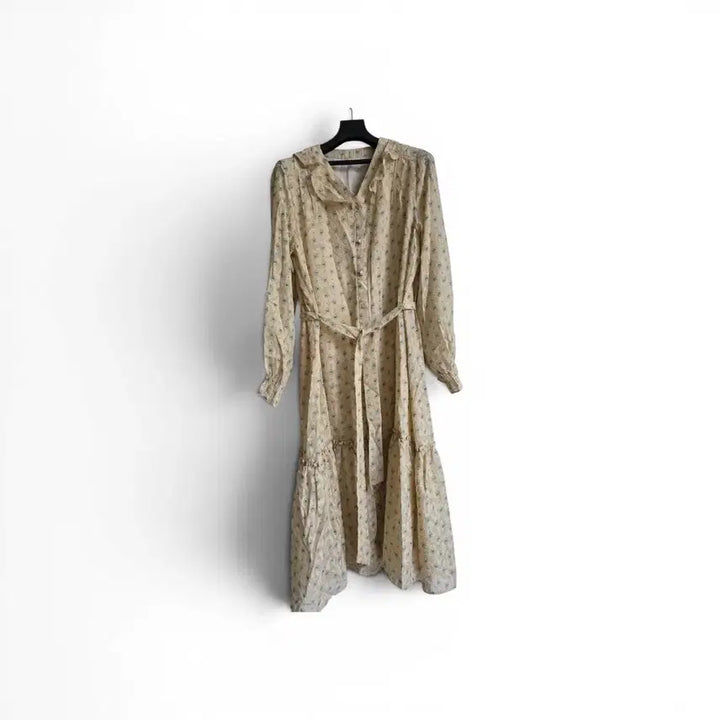 [BUNJANG] Rang &amp; Lou 3D Chiffon Pattern Long Dress Yellow / 랑앤루 입체 쉬폰 패턴 롱 원피스 옐로우 66