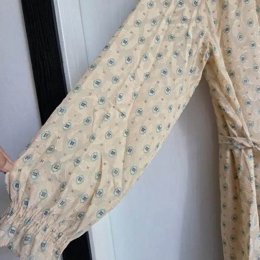 [BUNJANG] Rang &amp; Lou 3D Chiffon Pattern Long Dress Yellow / 랑앤루 입체 쉬폰 패턴 롱 원피스 옐로우 66