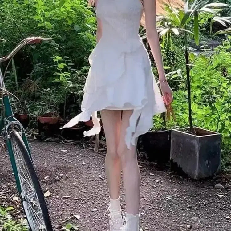 [BUNJANG] Segwang French Strap Dress White / 봄여름 고급감 세광 프렌치 끈원피스 화이트 선녀 드레스