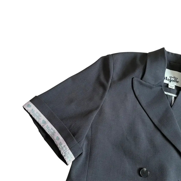 [BUNJANG] Atelier Majolie Short Sleeve Jacket Charcoal / 아뜰리에 마졸리 반팔 자켓