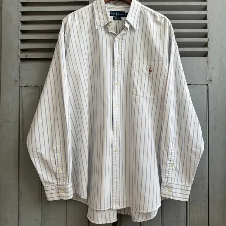 [BUNJANG] Polo Ralph Lauren Striped Oxford Shirt (XL) / [XL]폴로 랄프로렌 BIG SHIRTS 스트라이프 옥스포드 셔츠