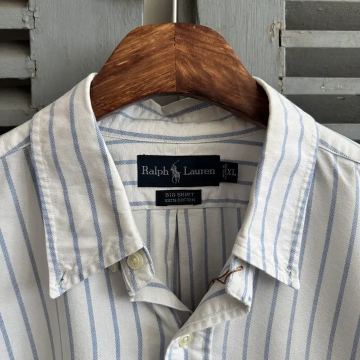 [BUNJANG] Polo Ralph Lauren Striped Oxford Shirt (XL) / [XL]폴로 랄프로렌 BIG SHIRTS 스트라이프 옥스포드 셔츠