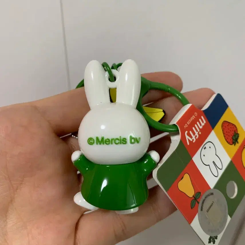 [BUNJANG] Miffy Green Princess Waving Charm Keychain / 만세하고 있는 초록 공쥬 미피 키링