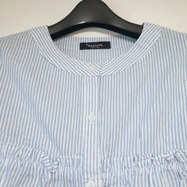 [BUNJANG] HayLynn Striped Puff Sleeve Shirt Blouse / HayLynn 스트라이프 셔츠 블라우스