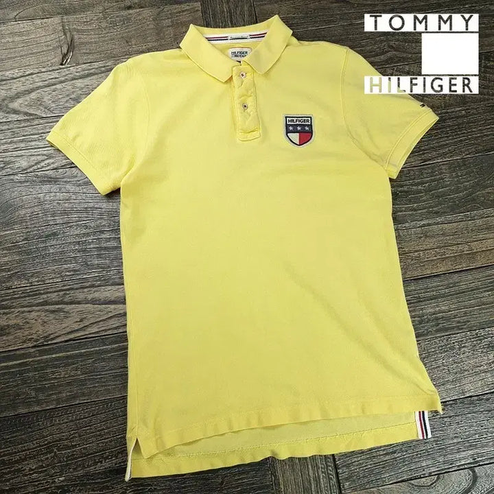 [BUNJANG] Tommy Hilfiger Logo Patch Polo Shirt Lemon / 타미힐피거 로고 패치 카라티 레몬 M20410