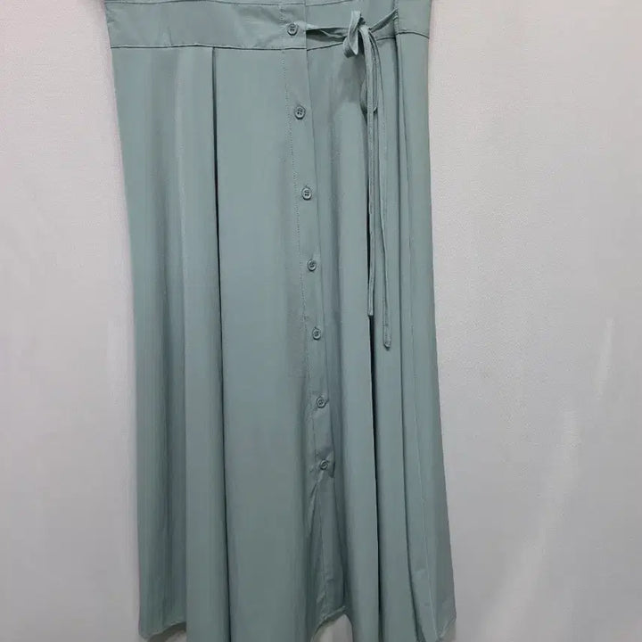 [BUNJANG] Mint Shirt Dress Set with Belt / 민트 셔츠 원피스 허리끈 세트
