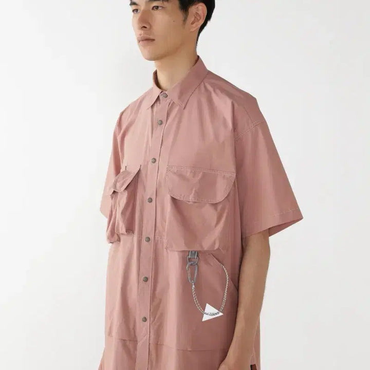 [BUNJANG] ANDWANDER Multi Pocket Shirt Pink XL / 앤드원더 멀티포켓 셔츠 핑크 XL