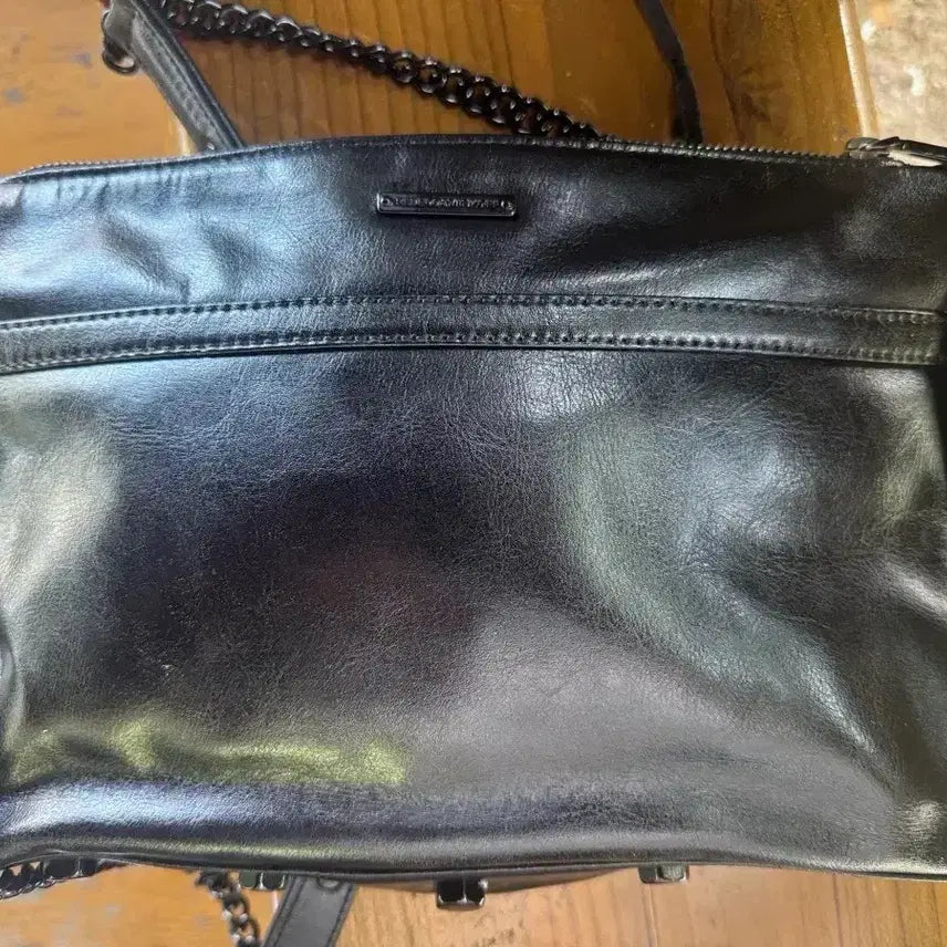 [BUNJANG] Rebecca Minkoff Black Leather Chain Crossbody Bag / 레베카밍코프 블랙 레더 체인 크로스백