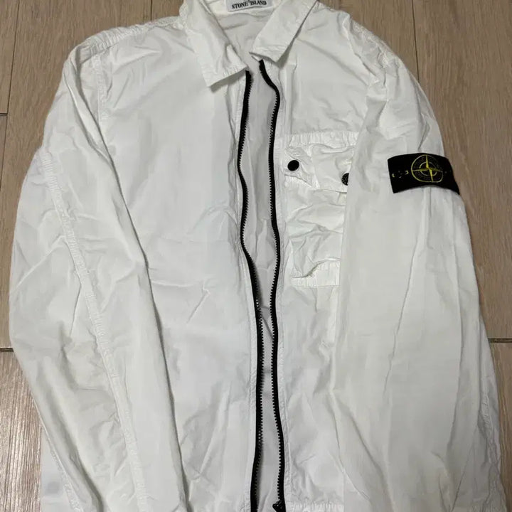 [BUNJANG] Stone Island 21SS Old Effect Overshirt White L / 21ss 스톤아일랜드 올드이펙트 오버셔츠 화이트 L사이즈