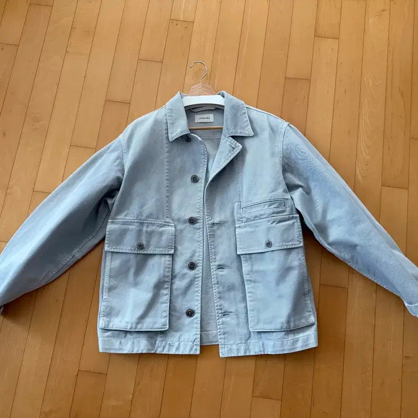 [BUNJANG] Lemaire Boxy Jacket Snow Blue Grey / 르메르 박시 자켓 스노우 블루 그레이 (S)