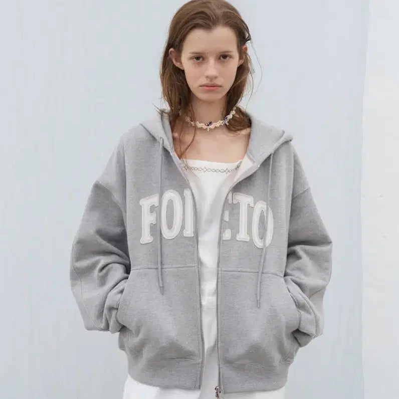 [BUNJANG] Poeto Magarine Patch Hoody Zip Up / 포에토 magarine patch hoody zip up