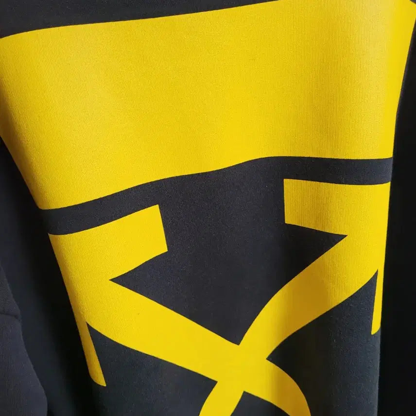 [BUNJANG] Off-White Black Yellow Arrows Oversized Sweatshirt S / 오프화이트 블랙 옐로우 애로우 오버핏 맨투맨 S