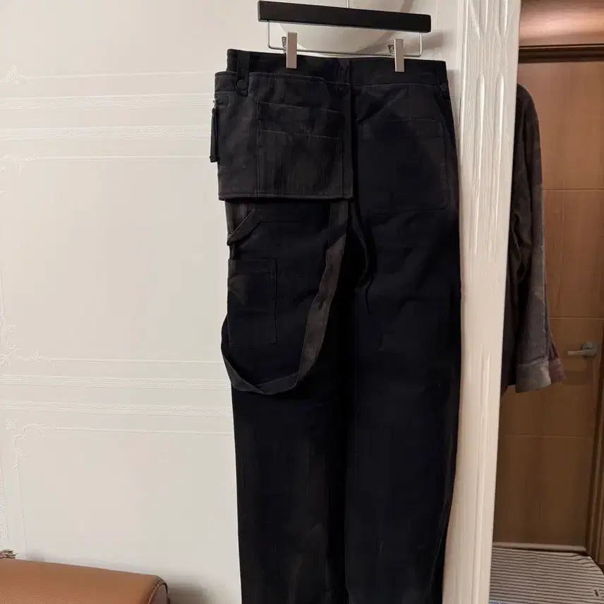 [BUNJANG] JiyongKim 25AW Sun Bleach Double Knee Pants Black / 지용킴 25AW 선블리치 더블니 팬츠 블랙