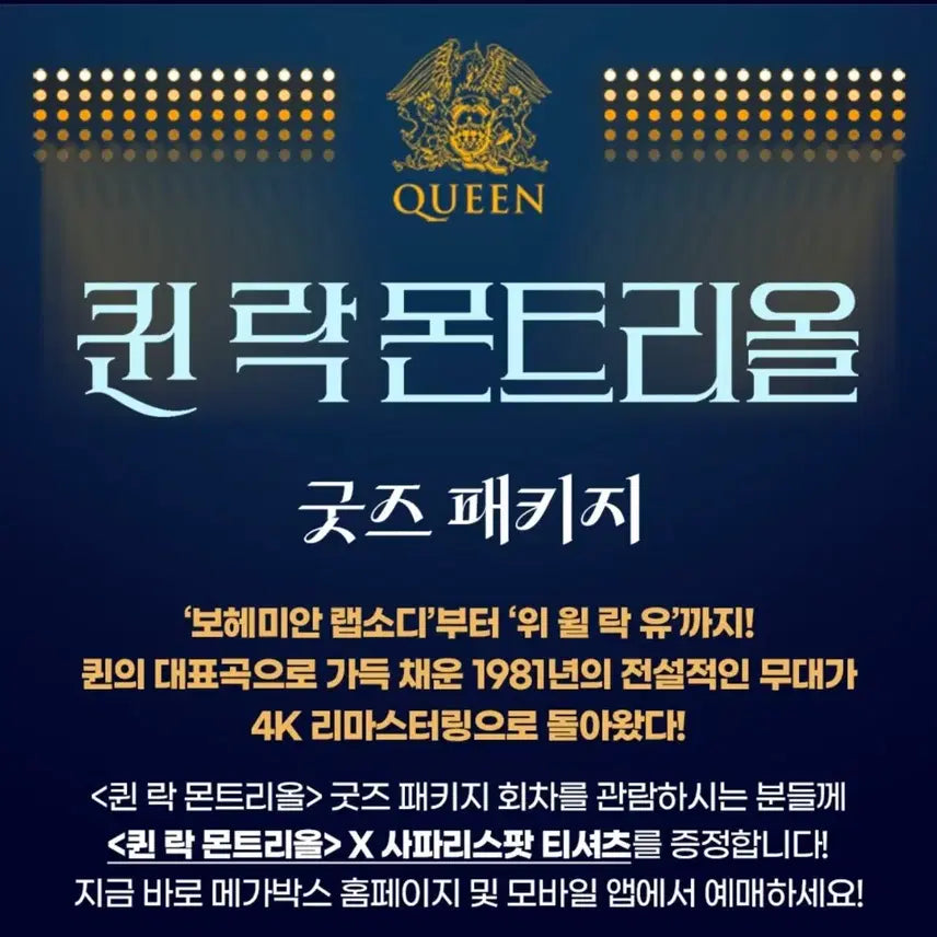 [BUNJANG] Queen Rock Montreal T-Shirt (L Size) / 퀸 락 몬트리올 굿즈 티셔츠 (L사이즈)